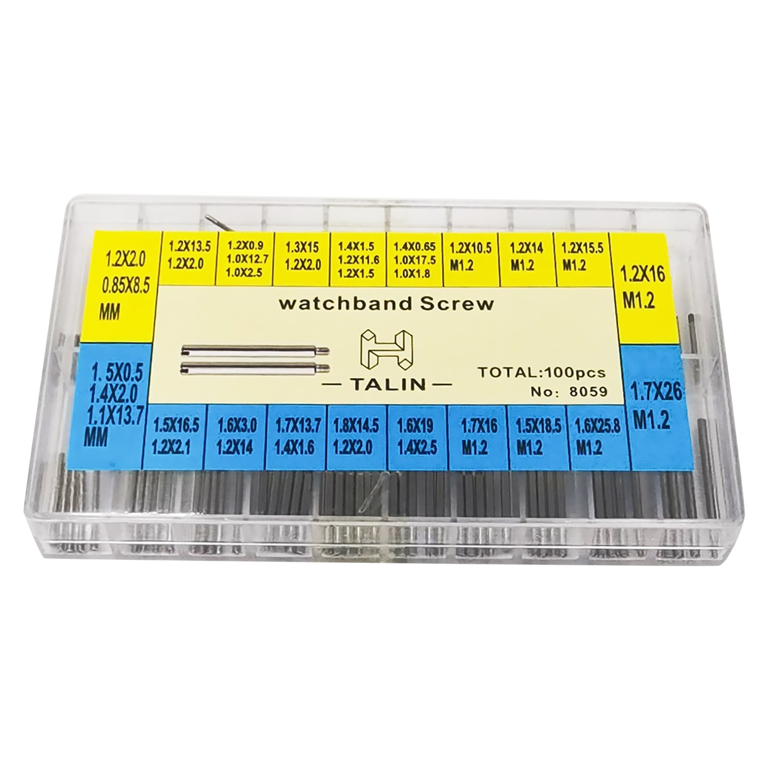 100Pcs 20 Size Stainless Steel Screw Watch Repair Part For Rlx Watch Band Strap