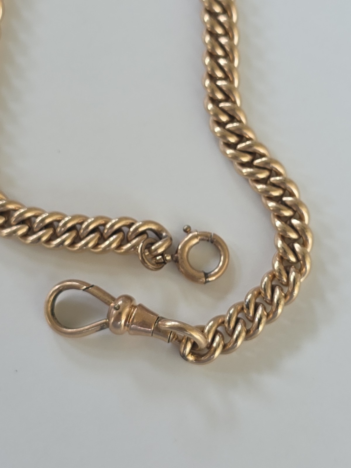 13.25 INCH POCKET WATCH CHAIN SIMMONS MARKED ON CLASP 19.83 Grams