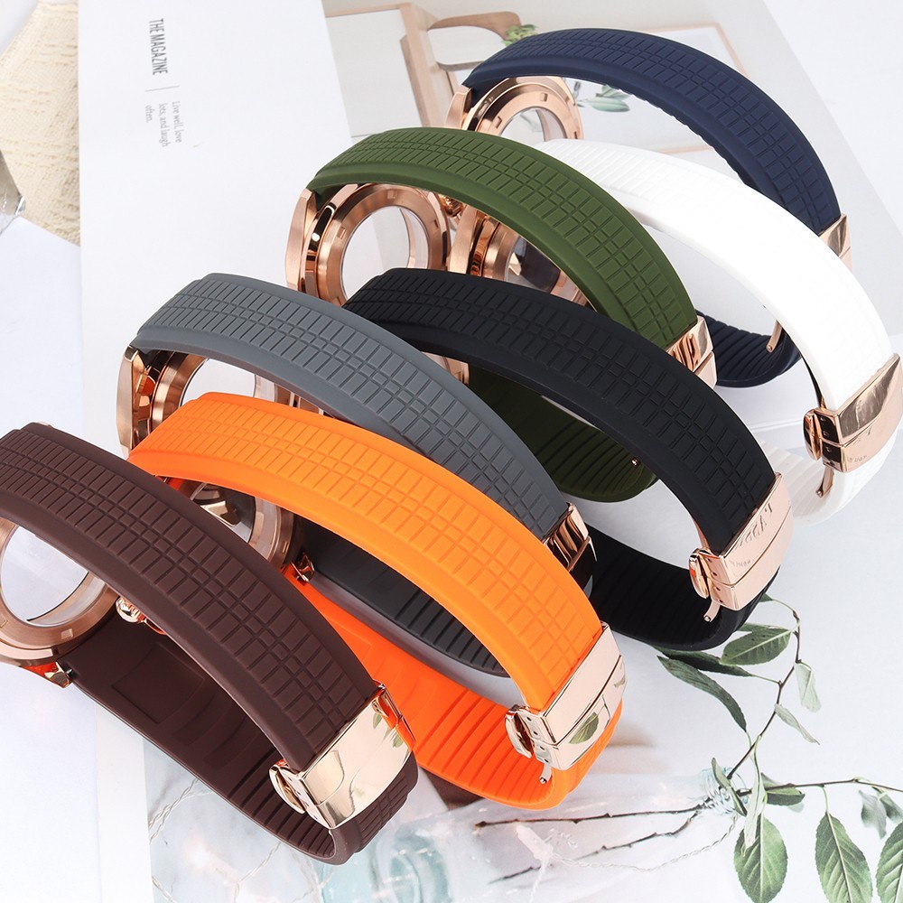 FEIYASHI 45mm Rose Gold Steel NH35 Watch Case Strap Sapphire For Seiko NH35 NH36