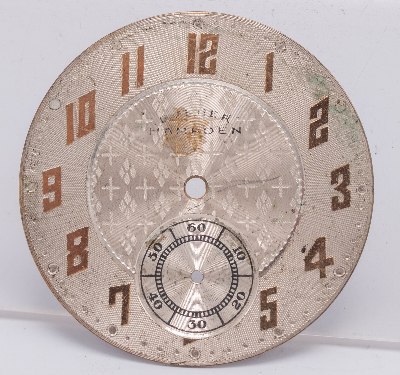 Dueber Hampden 12s Pocket Watch Arabic Numeral Engraved Dial 38.34mm