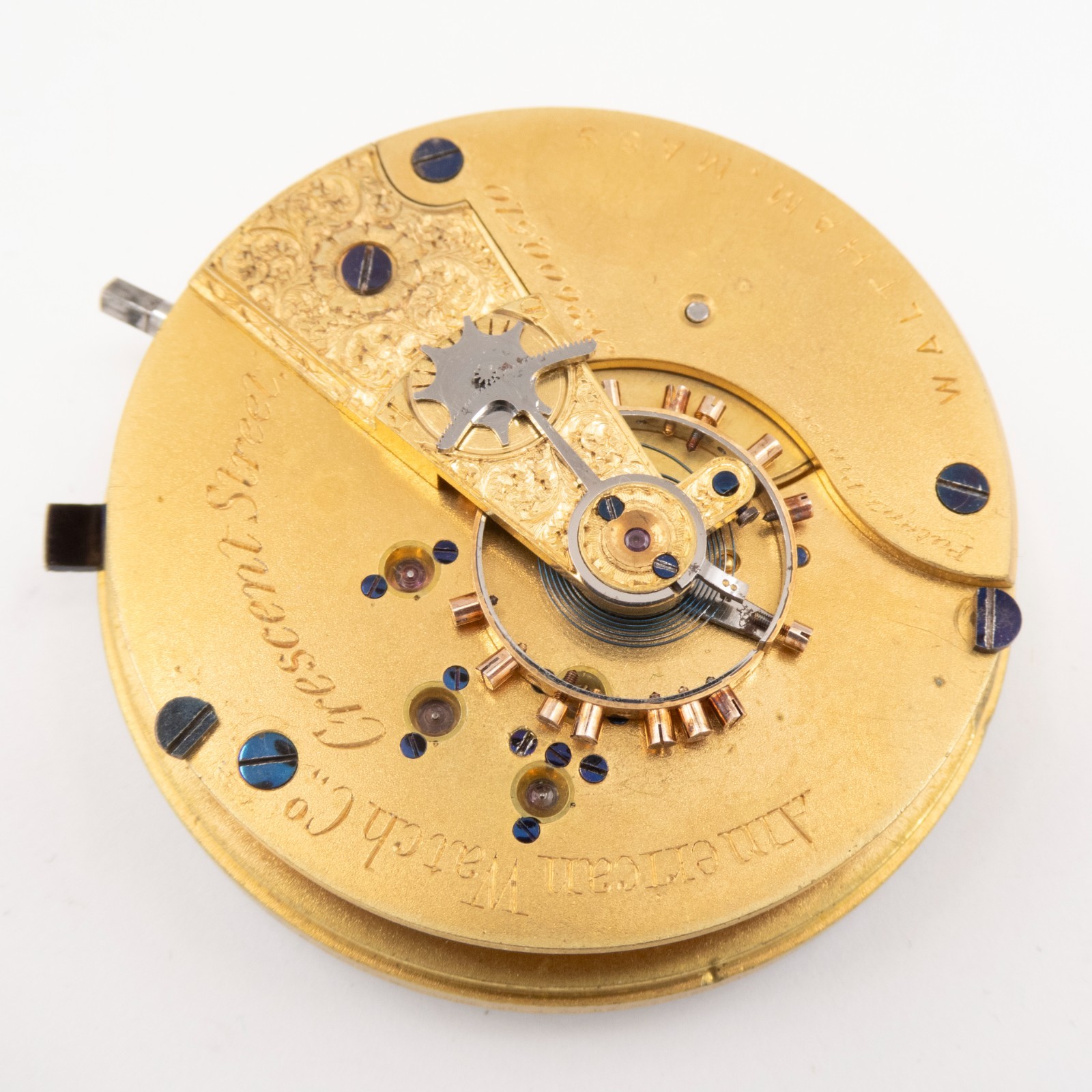 Waltham Grade Crescent St. 18-Size 15-Jewel Antique Pocket Watch Movement