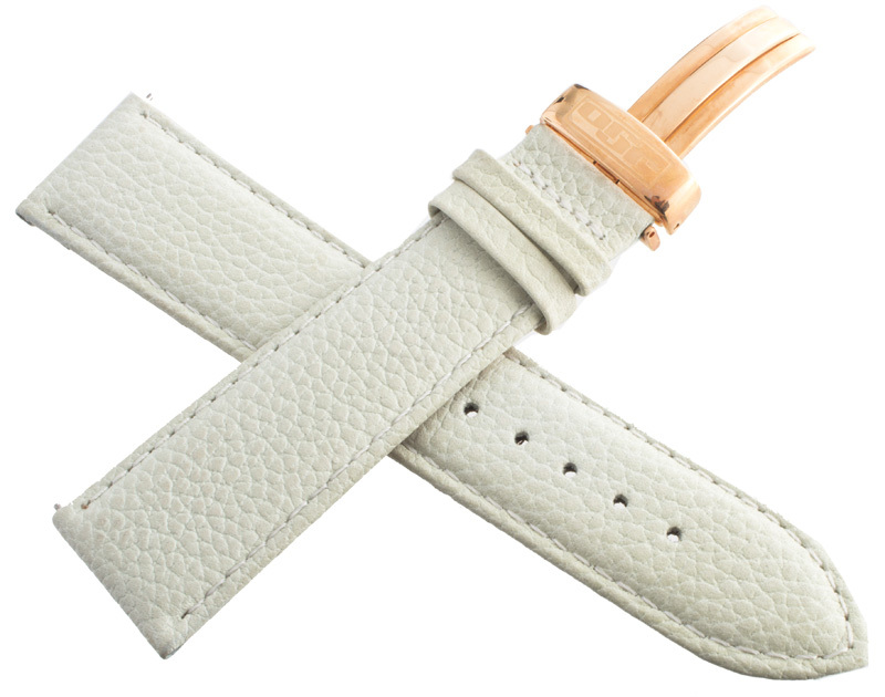 Genuine JoJo, JoJino 22mm Light Green Leather Rose Gold tone Buckle Watch Band