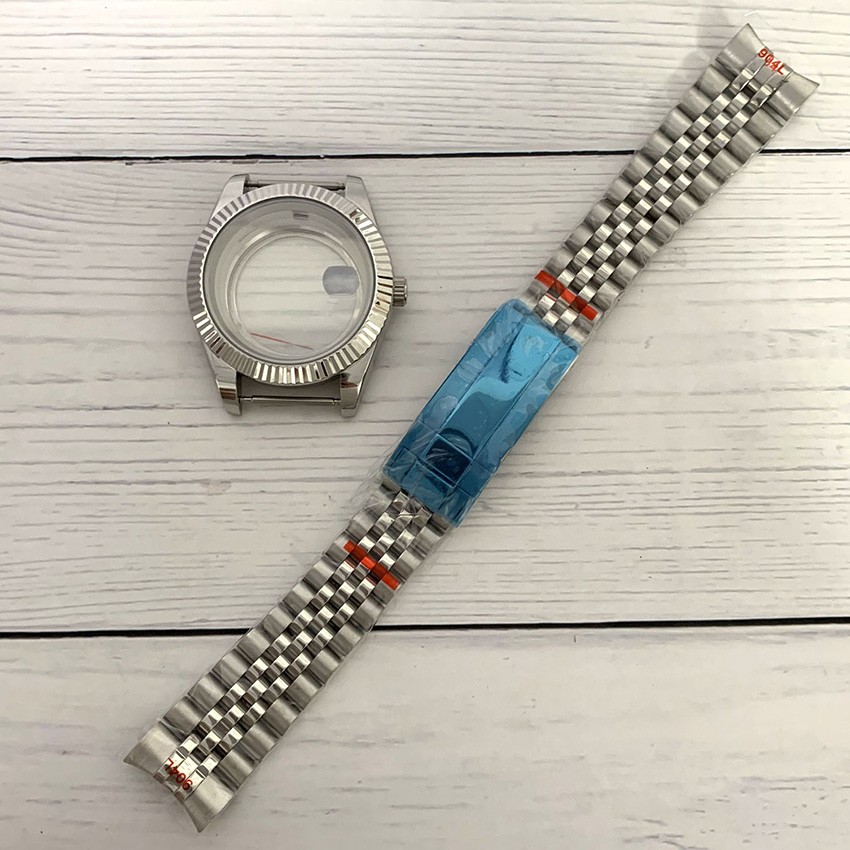 41mm Steel Watch Case 20mm Strap Set Watch Accessory For 8285 Automatic Movement