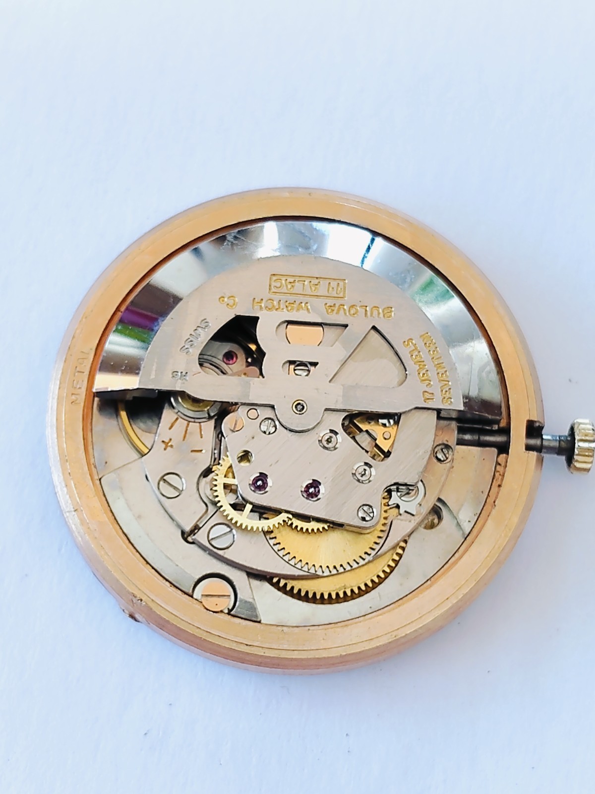 Vintage Bulova 11 ALAC automatic movement, Textured Dial (R-2727)