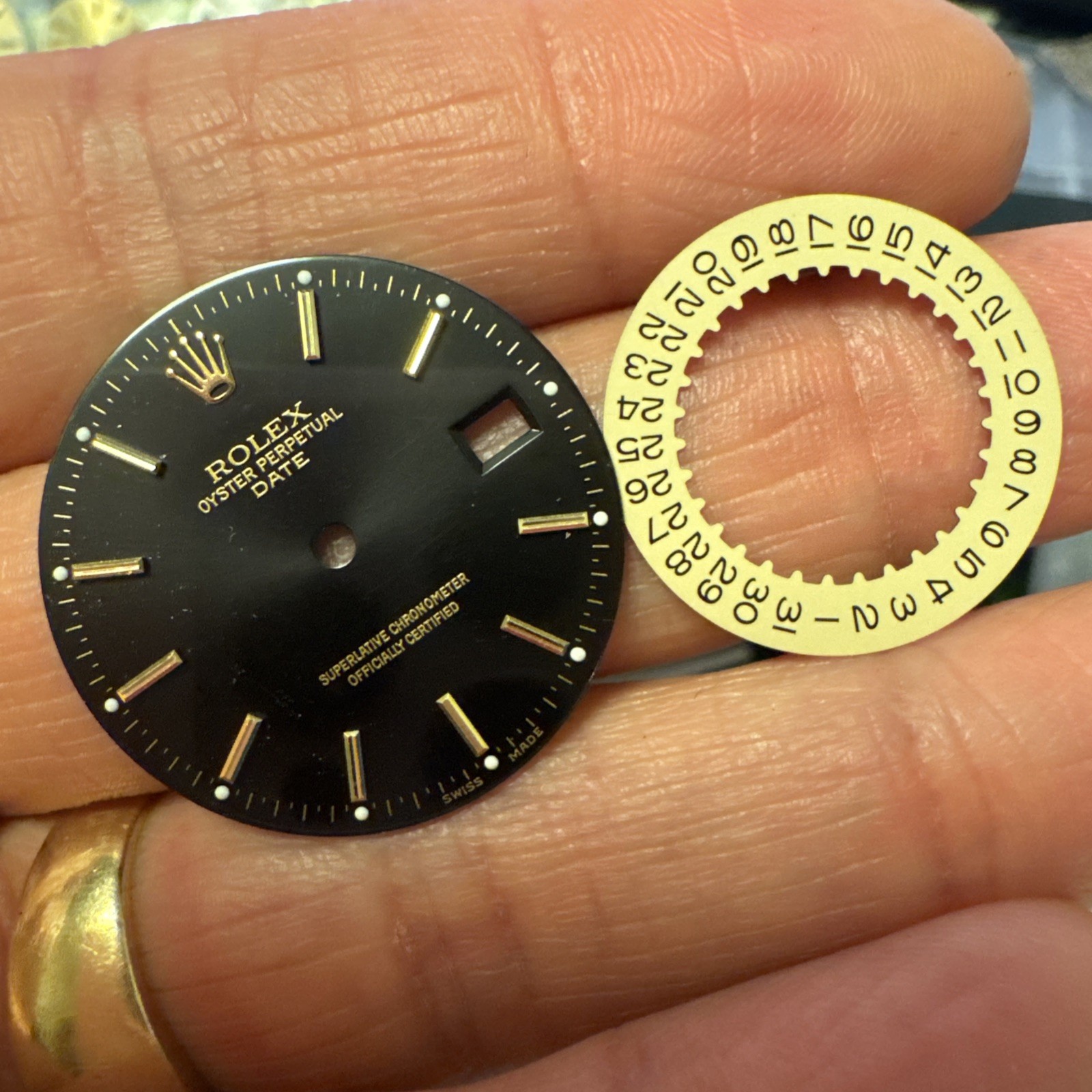 Rolex Oyster Date 15013 15017 15238 15018 15233 Black Dial w/ date wheel (58)