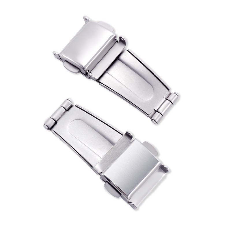 18mm 20mm 22mm Double Lock Safety Clasp Stainless Steel Watch Buckle