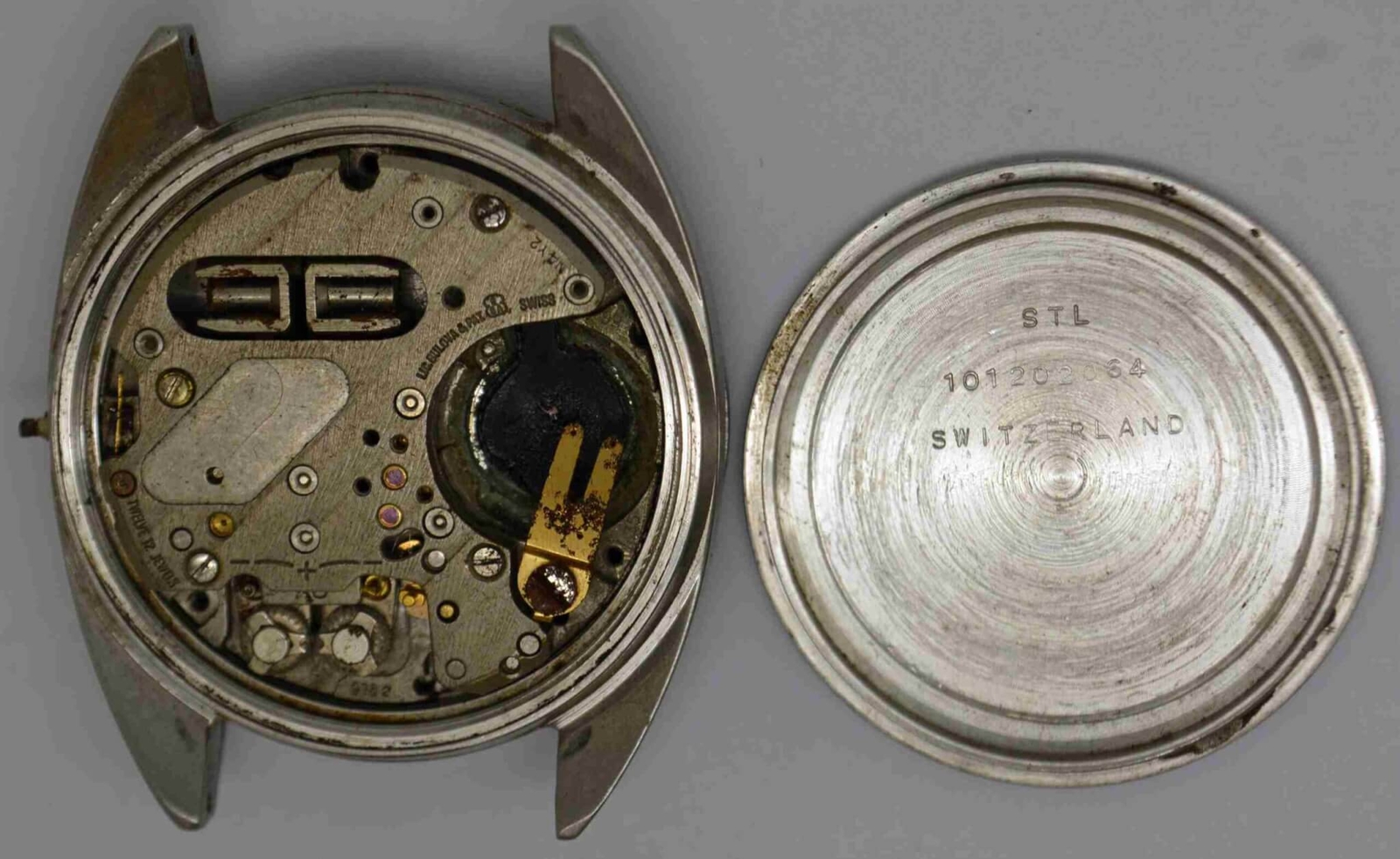 VTG TITUS Fuming fork Steel Wristwatch. Ref: 9307. Cal: 9162. For Service