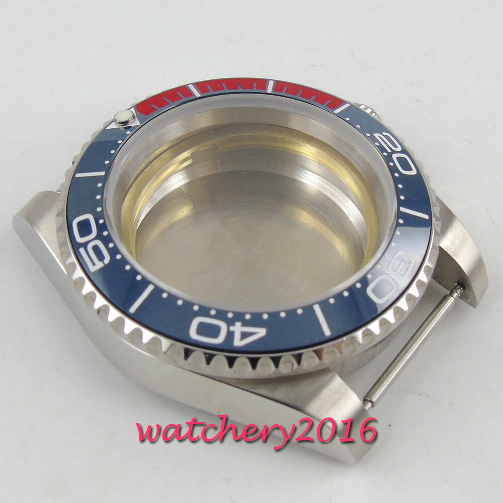 40mm Watch Case Fit Miyota8215 DG2813 ETA2836 Sapphire Crystal Ceramic Bezel
