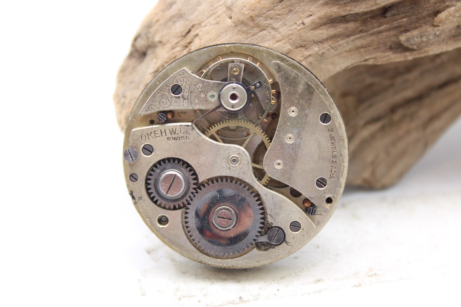 OKEH WATCH CO. OLD PAL SWISS POCKET WATCH MOVEMENT 7j 36.6mm (PP2)