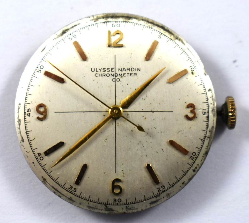 Vintage Ulysse Nardin Manual Wind 17J Wrist Watch Movement lot.g