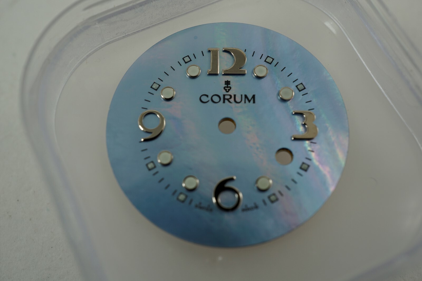 CORUM LADIES BUBBLE LIGHT BLUE MOTHER OF PEARL DIAL ONLY NEW OLD STOCK C. 2000’S