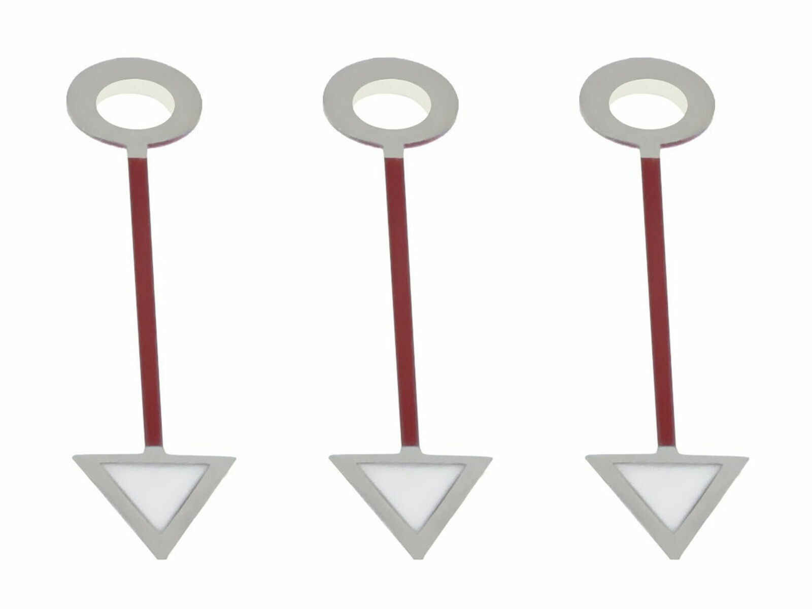 3 Silver Greenwich Mean Time Replacement Hands For Rolex 1670 1675 16750 16753