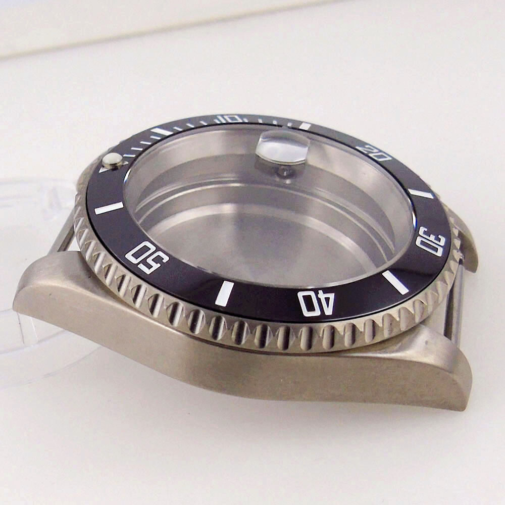 40MM SUB GMT Watch Case Prevent Allergy Sapphire Titanium Fit NH34 NH35 NH36