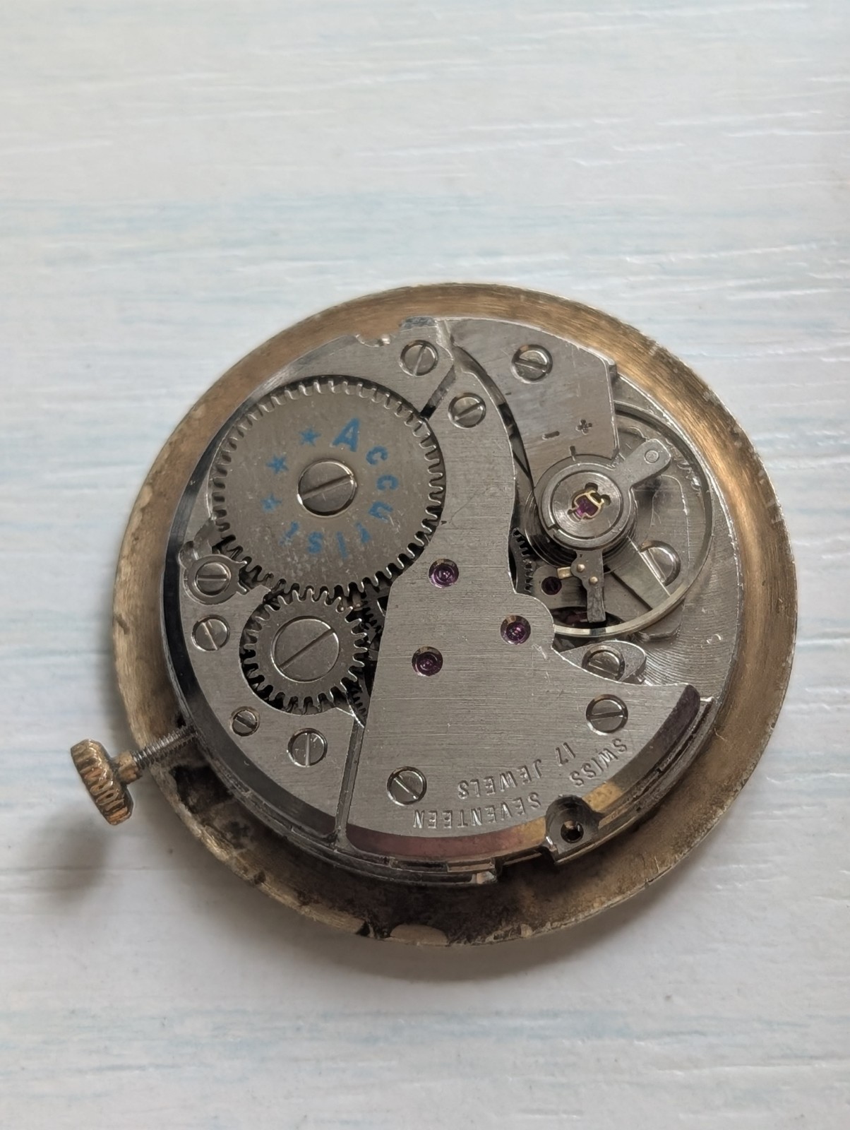 Vintage FHF/ST 96-4 Mechanical Watch Movement (Spares/Repairs/Good Balance)