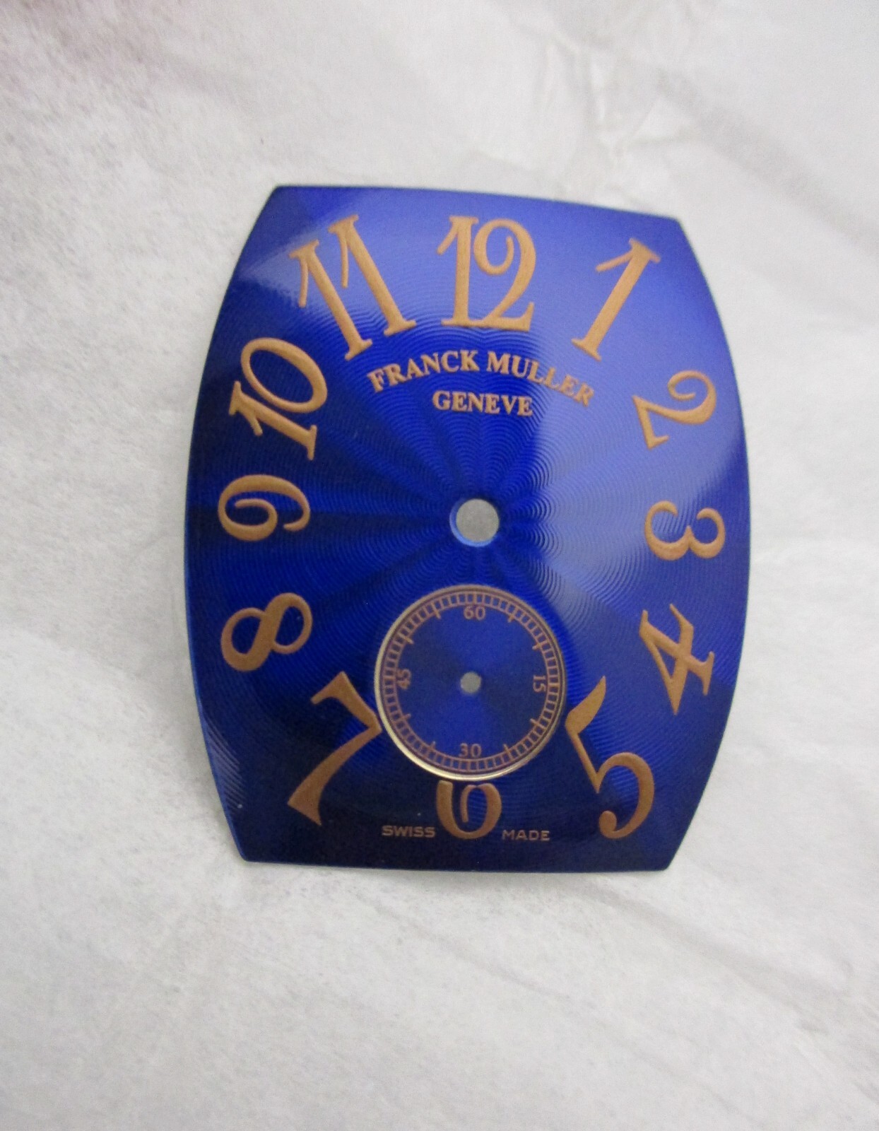 FRANCK MULLER SUNSET Blue Tonneau Dial with small seconds subdial above 6 hours