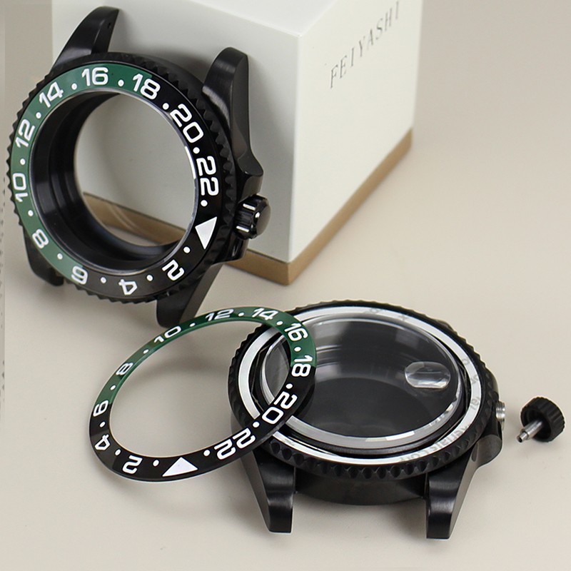40mm Modify gmt master Mods Two-tone Watch Cases Diving 10ATM For NH34 35 36 38