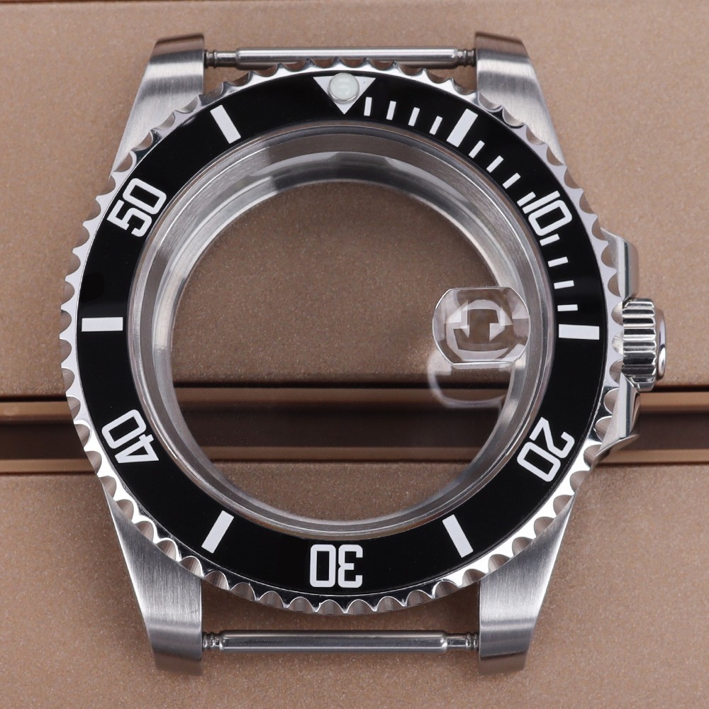 FEIYASHI Luminous SUB Bezel 40mm Brushed Watch Case Sapphire For Seiko NH35 NH36