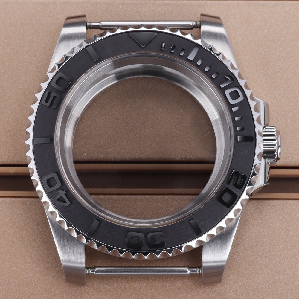 FEIYASHI Brushed Silver Sapphire 40mm Pilot Watch Case For Seiko NH35 Miyota8215