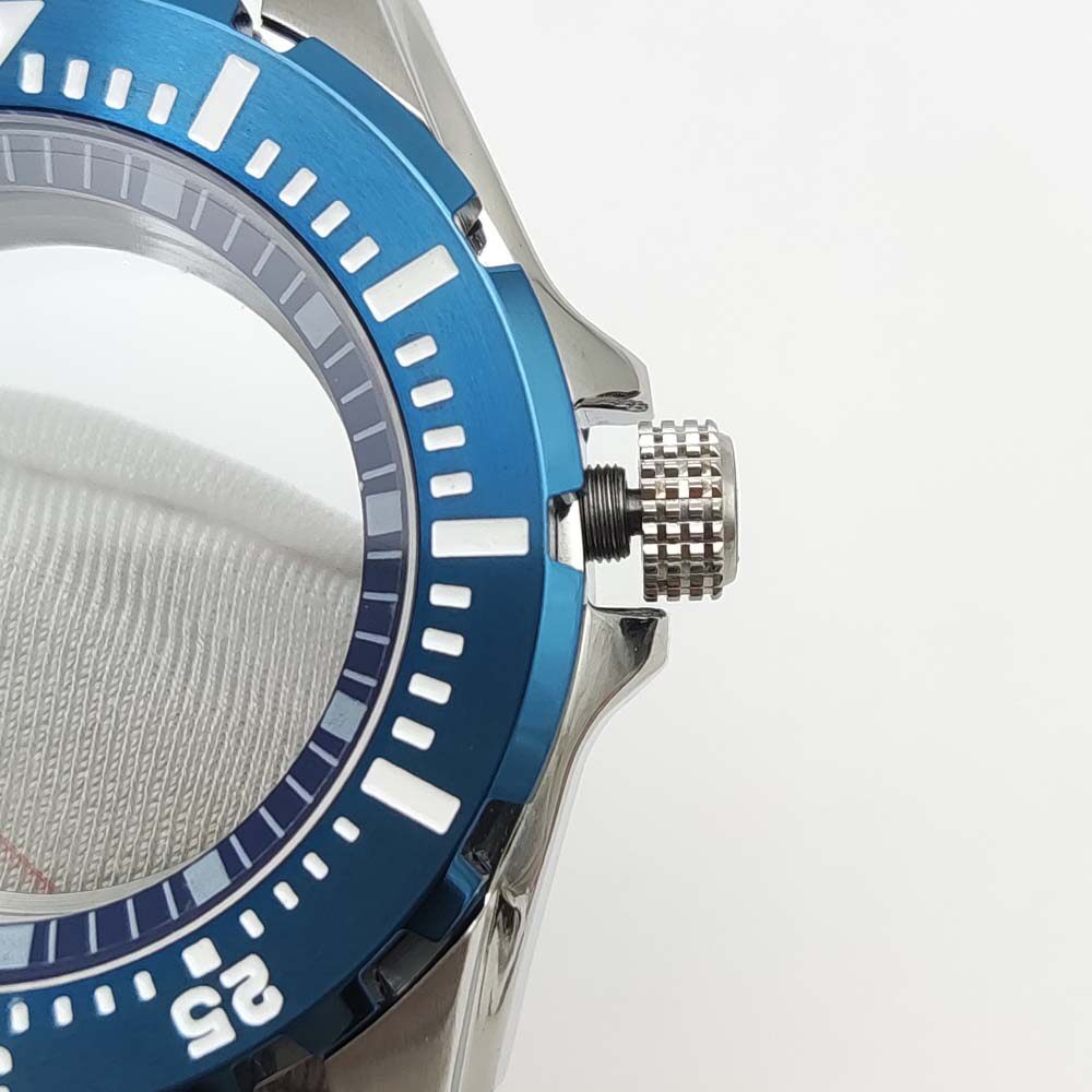 44mm Steel Watch Case Modify turtle Mod Sapphire Rotating For Seiko NH35A NH36
