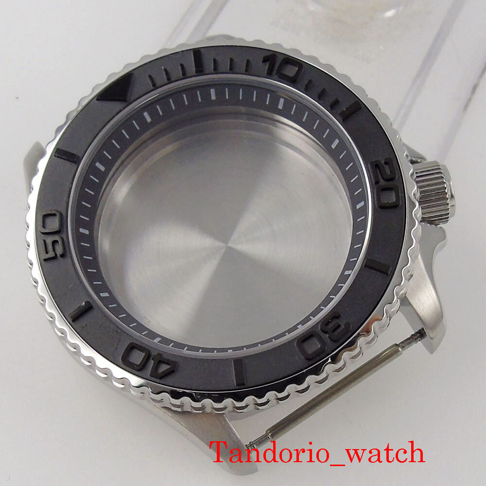 41mm Watch Case Parts Sapphire Glass Steel Insert Fit NH34A NH35A NH36 SKX007
