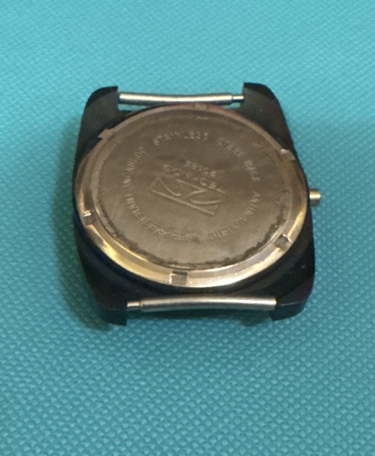 NOS 1970s TECHNOS Black 20585 974 Men’s Watch Case 31.5mm & Crystal Watch Maker