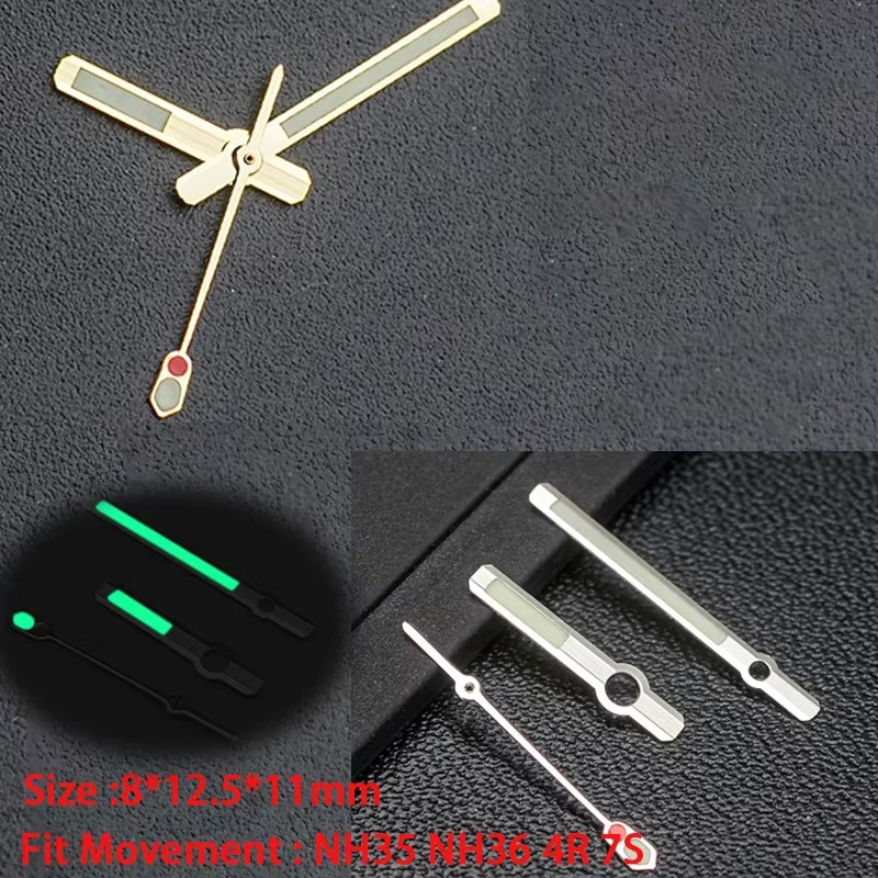 Watch Hands C3 Luminous for SKX007 SKX009 6105 PROSPEX Fit NH35/NH36 4R36 7S26 M