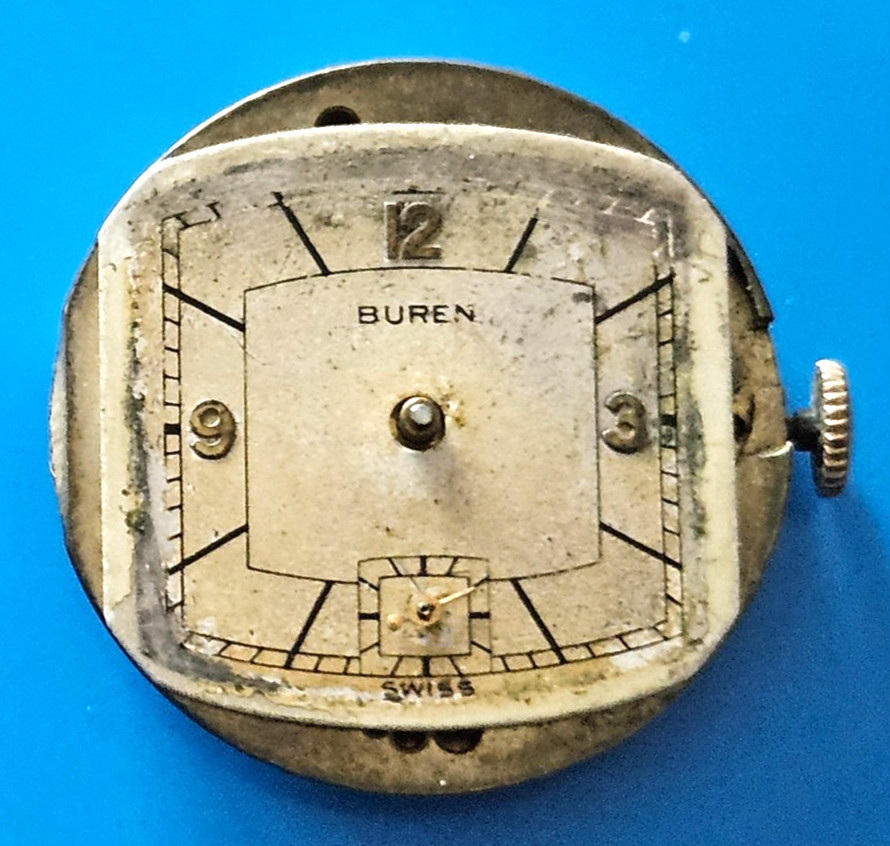 BUREN 11.5 17J Watch Movement (REMOVED FROM GOLD CASE) lot76