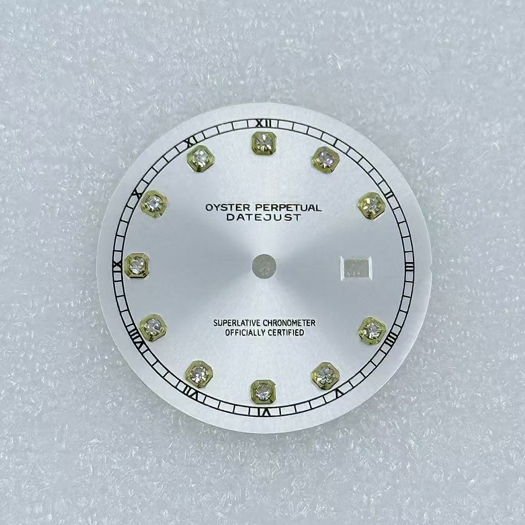 24.5mm Sun Pattern Diamond Surface Watch Dial No Luminous For NH05 Movement