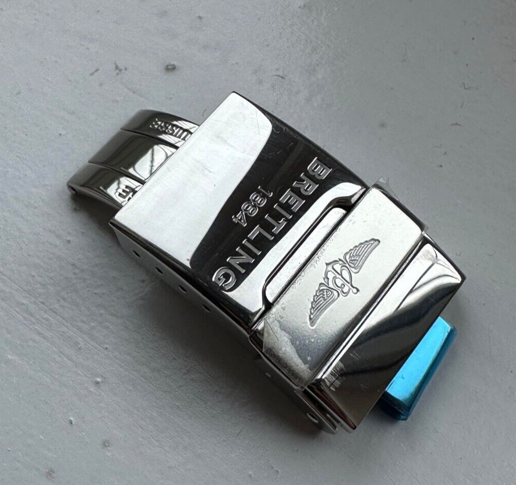 Genuine Original Breitling Deployment Deployant Clasp Buckle Bracelet Steel 20mm