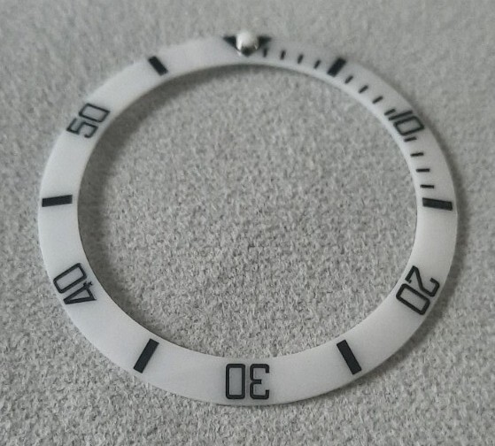 White And Black Ceramic Bezel insert 38mm For Divers Watch Rolex Seiko SKX SRPD