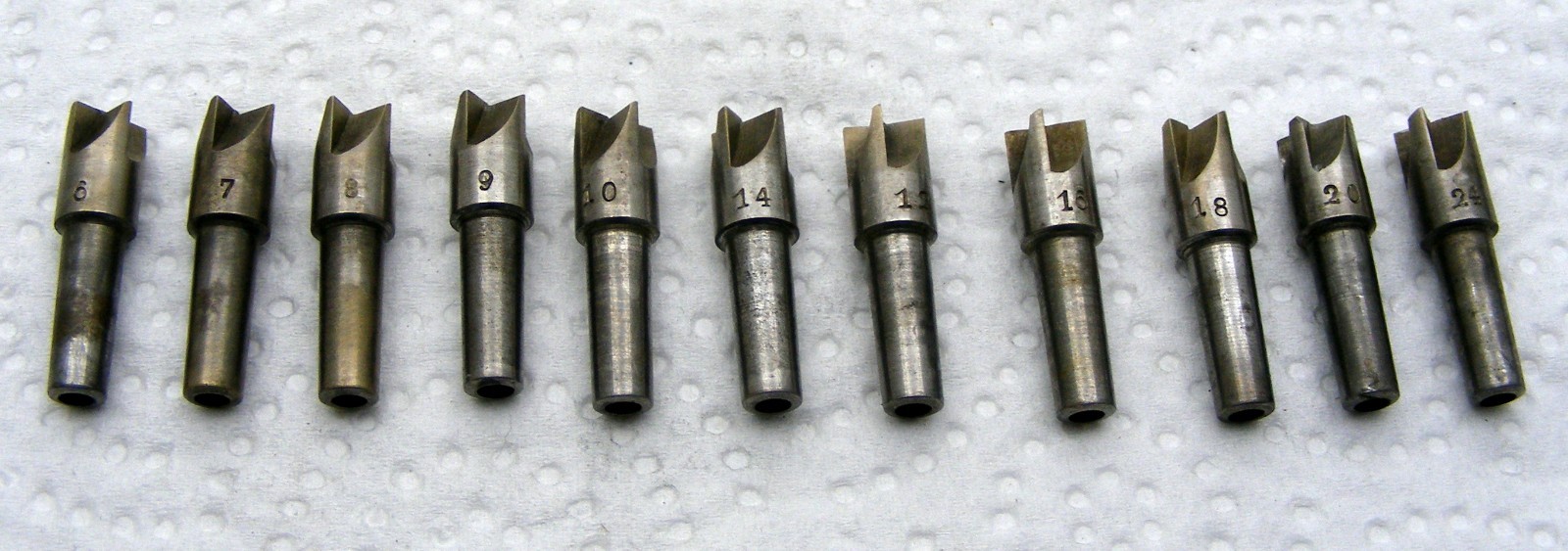 Vintage Pivot cutter set of 11 pieces,4.5 shank watchmaker Lorch/ Boley lathe
