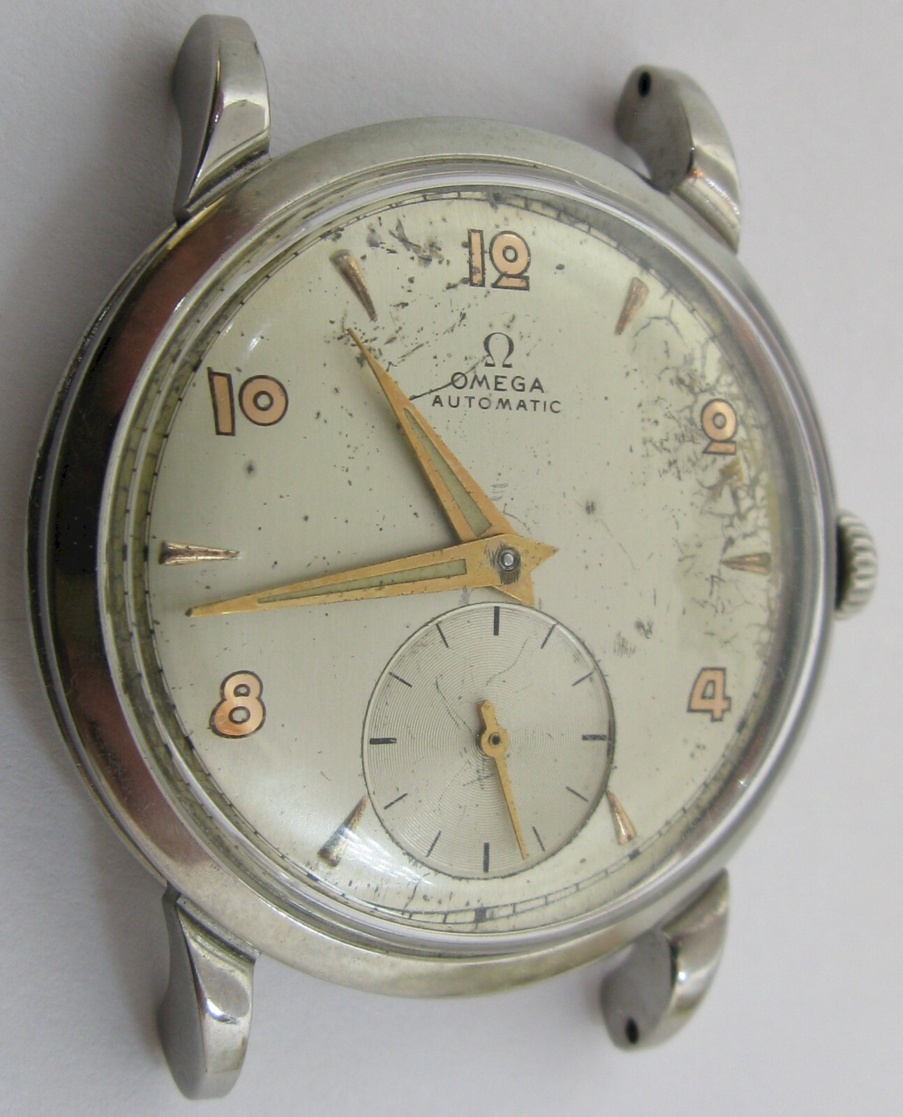 Omega 342 17 jewels stainless steel bumper auto. watch for project or parts …