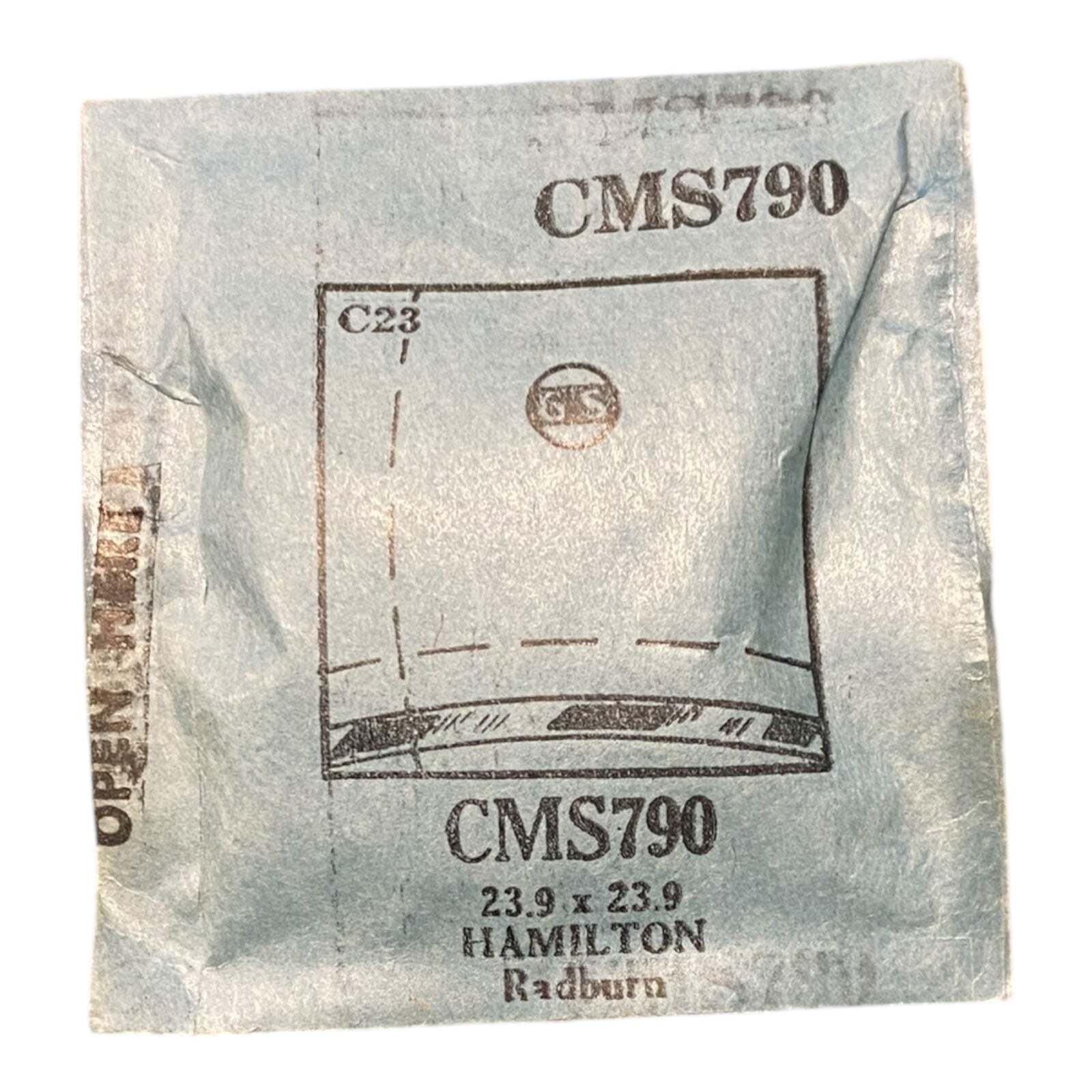 Germanow-Simon Mach (GS) CMS790 Watch Crystal 23.9×23.9 NOS Part Flexo Hamilton