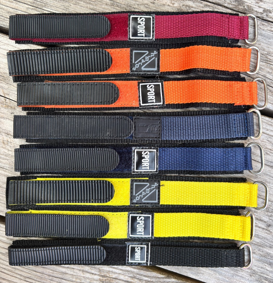 Wrap Around Nylon Watch Strap Band Sports Hook & Loop. 14 / 18mm