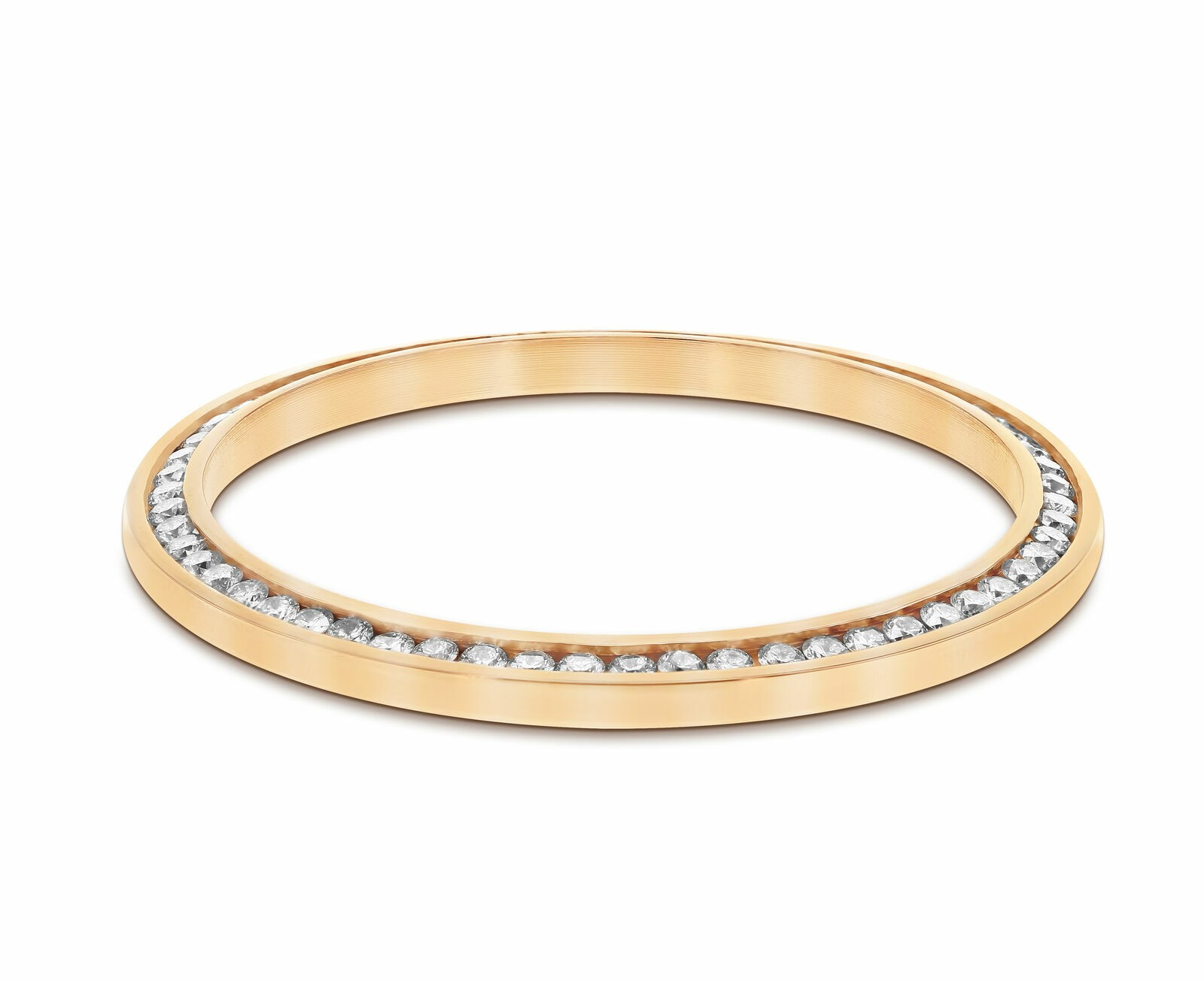 36MM ROSE GOLD 1.30CT CHANNEL NATURAL DIAMOND BEZEL FOR ROLEX 118135, 118205