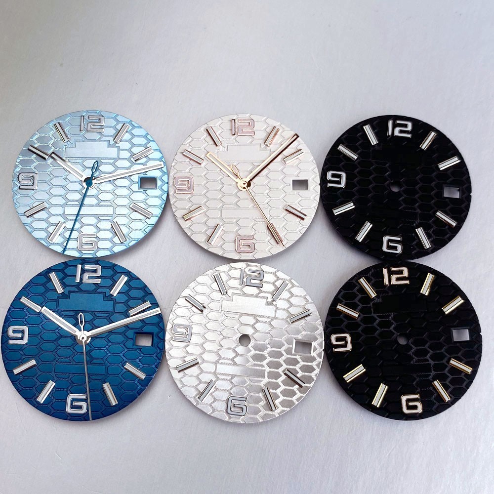 Green/White Watch Dial Face Suitable For NH35 NH36 Auto Movement Watch Repair