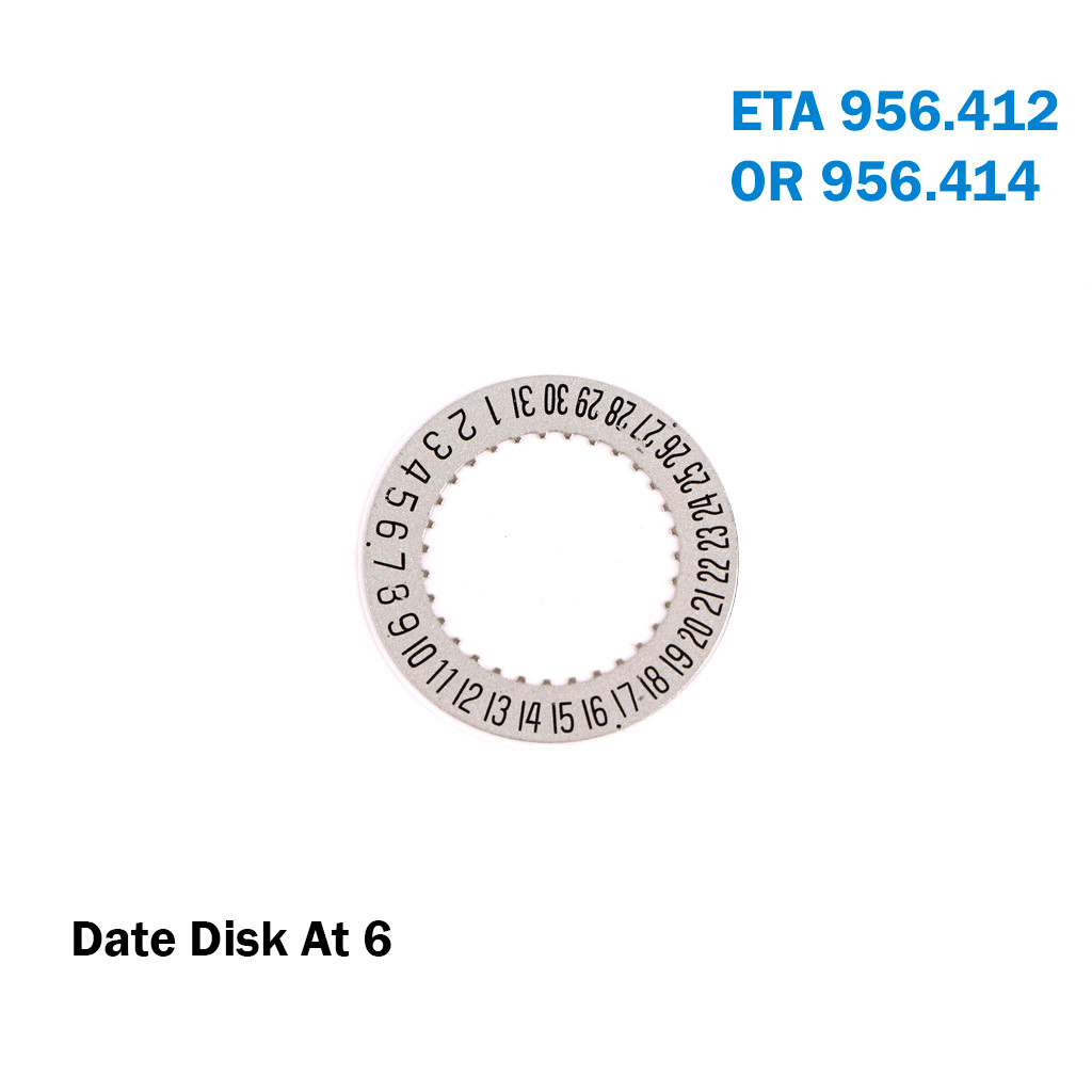 ETA Movement Disk Number 956.412/956.414-Gray Date Position At 6.