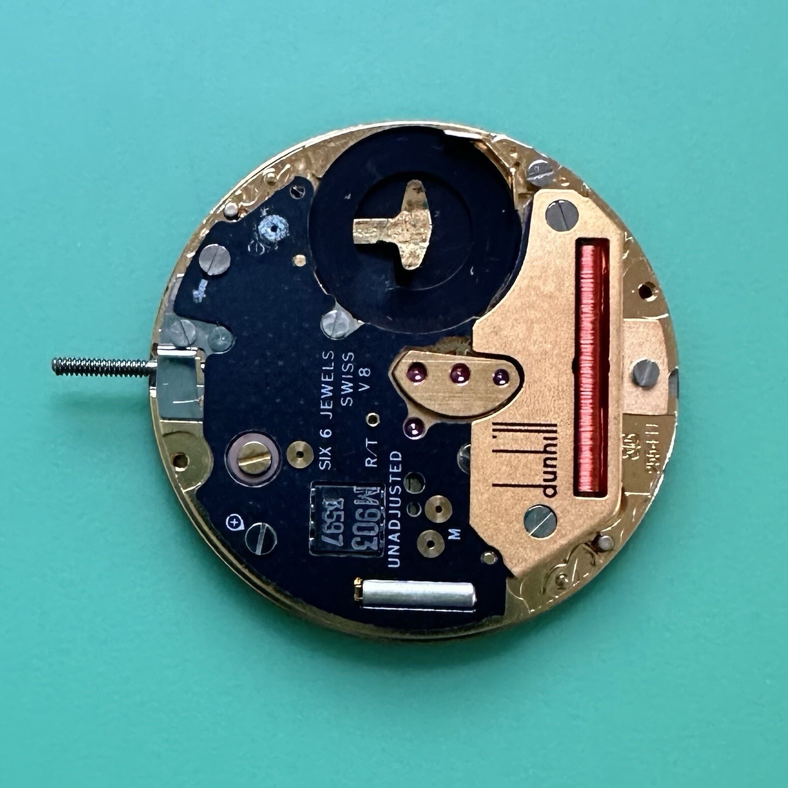 Genuine Dunhill Quartz Watch Movement Dial 255411 Working Condition