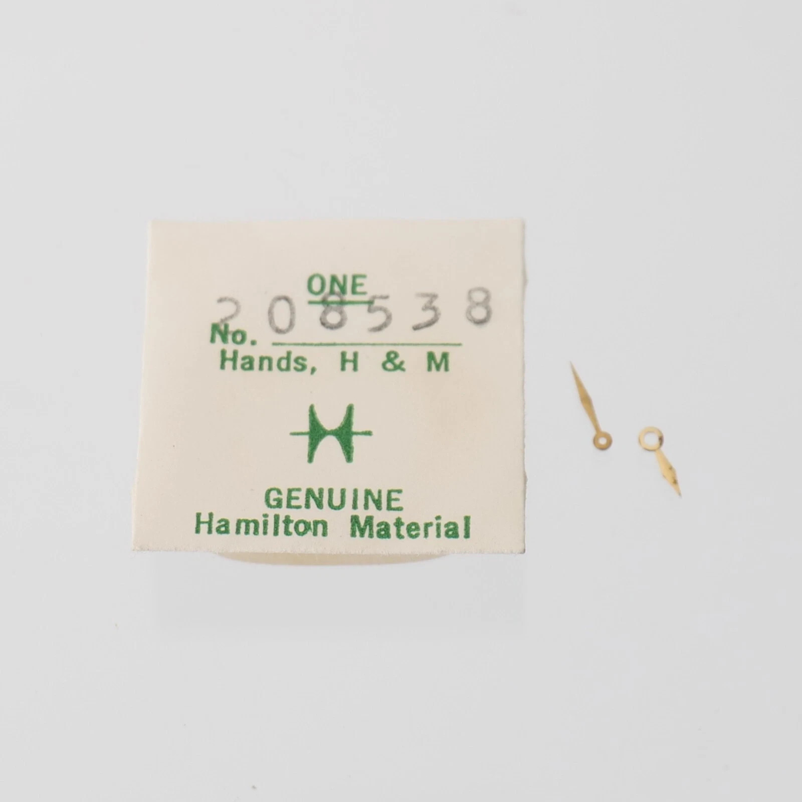 Hamilton Watch Hands No. 208538 Original Pair Hour Minute Watchmaker Parts (H22)