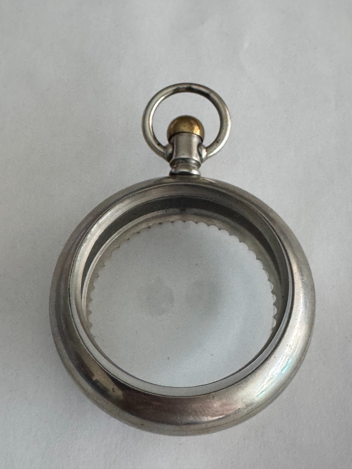 VINTAGE 18 SIZE DISPLAY BACK POCKET WATCH CASE PENDANT & LEVER SET