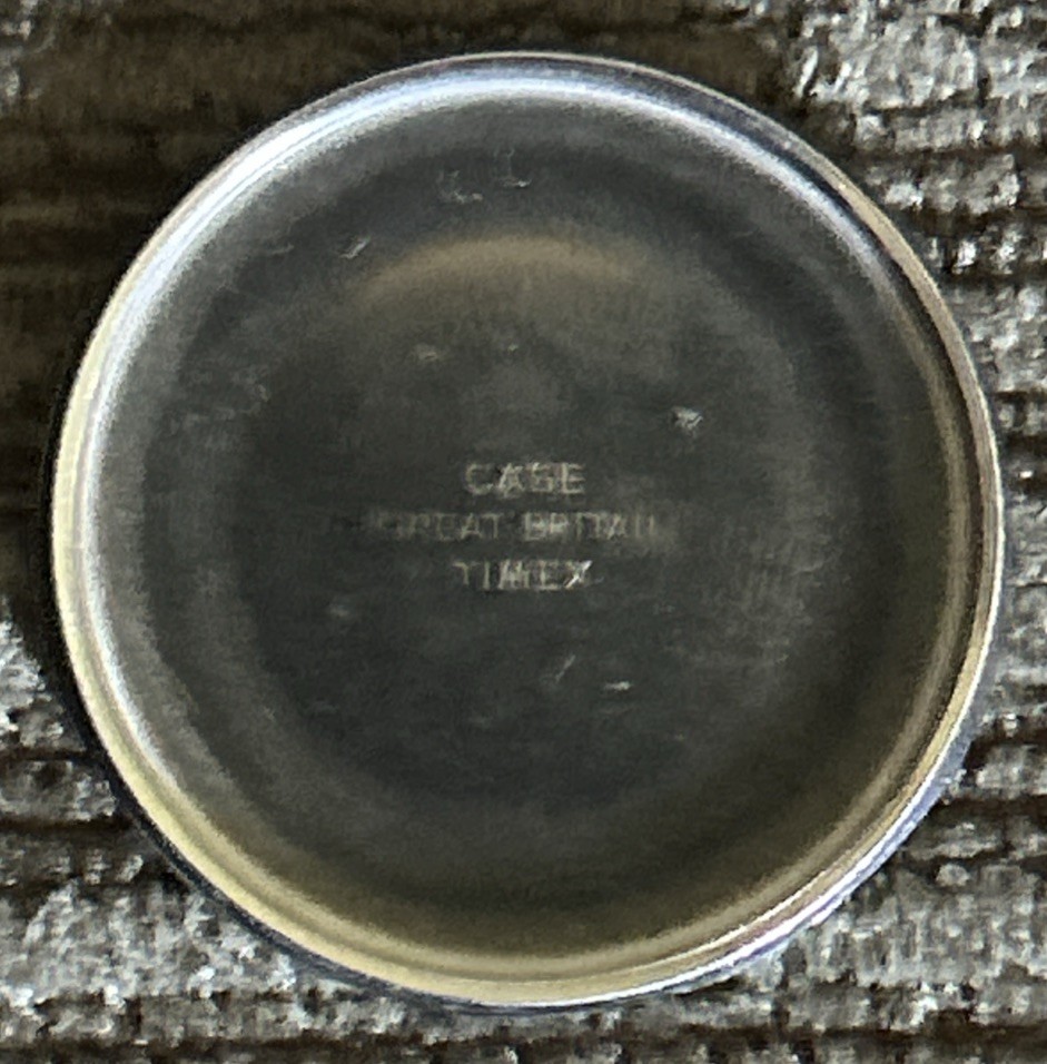 Vintage TIMEX MARLIN Great Britain Stainless Steel Watch CASE BACK ONLY