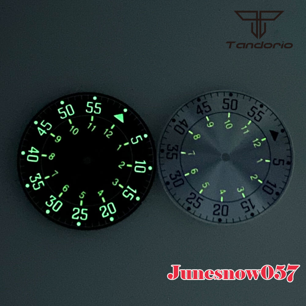 33.6mm Men Black/Sliver Watch Lume Dial Fit NH35A NH36A ETA2824 PT5000 Movement