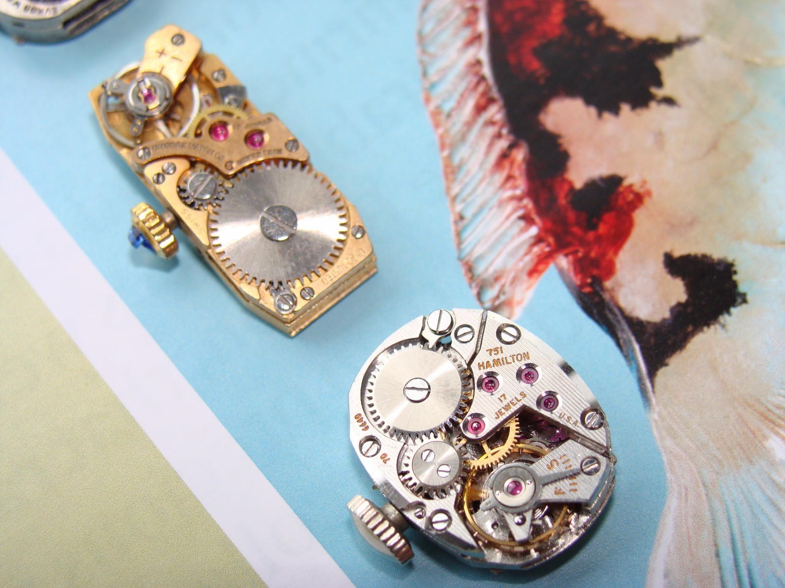 Vintage Watch Movements Lot – Longines Hamilton Bulova ETA 2512 Wittnauer 5D FHF