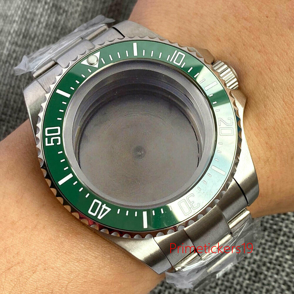 43mm Watch Case Steel Band Fit NH35 NH36 ETA2836 PT5000 Miyota82 Screwdown Crown