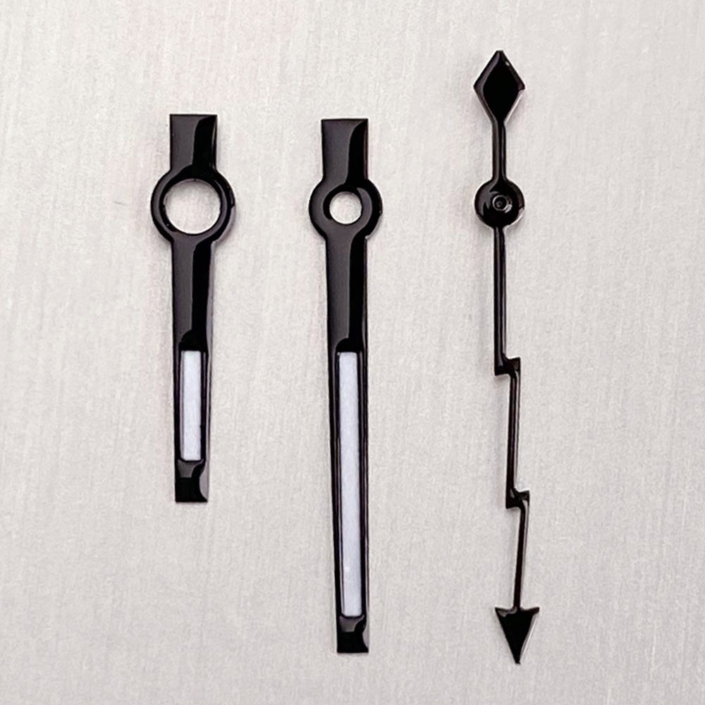 Black/Silver Edge Watch Hands Part Luminous Fit For NH35 NH36 4r35 Curved Second
