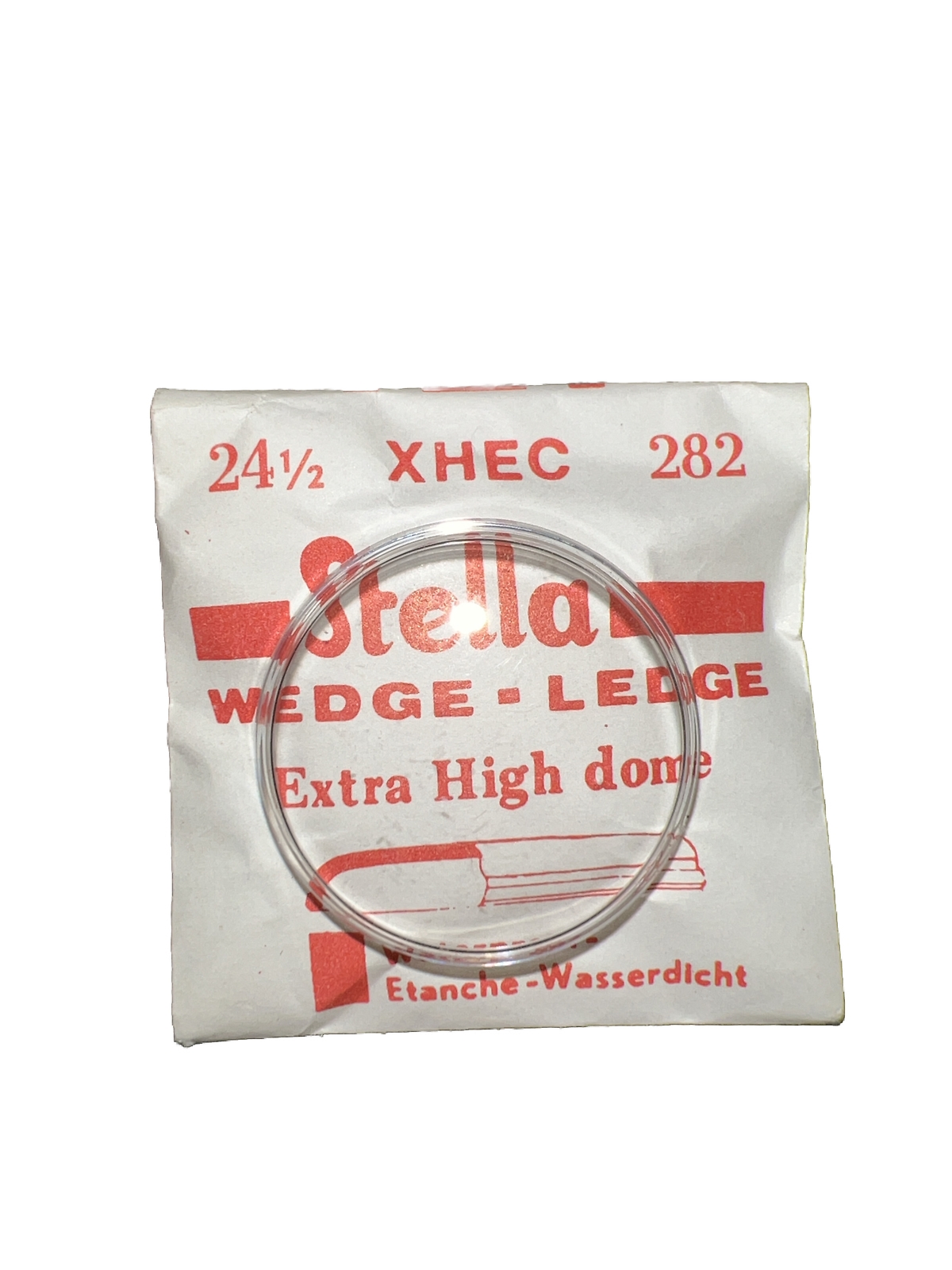XHEC 24 1/2 282 EXTRA HIGH DOME ROUND PLASTIC WATCH CRYSTAL Stella Holland