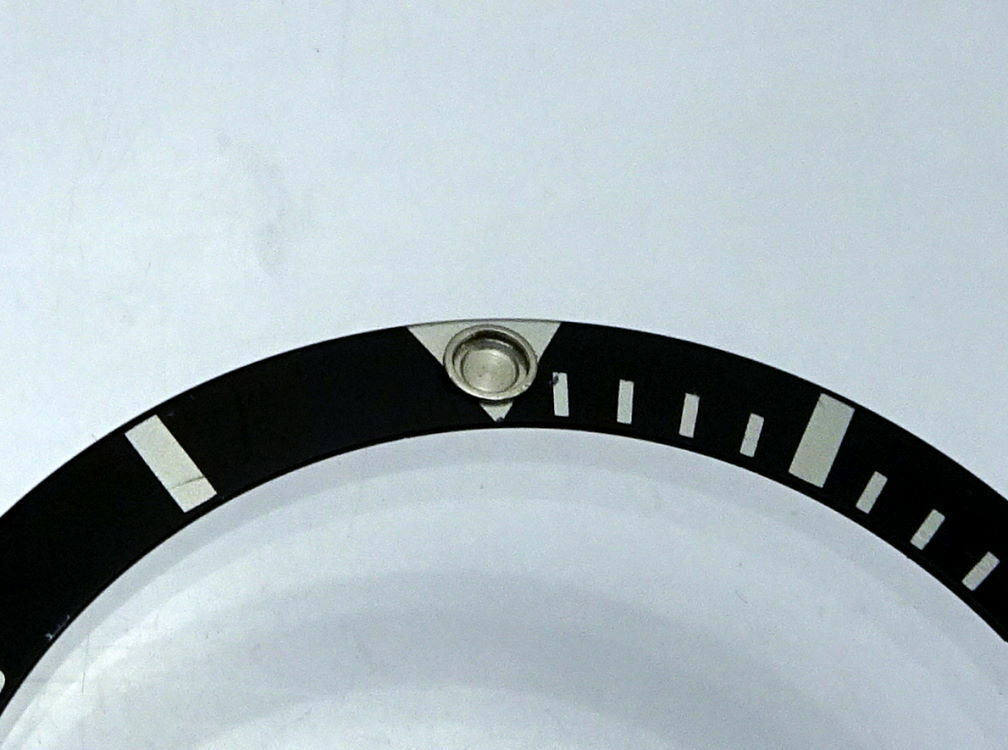 Rolex Black Watch Bezel Insert Submariner Part 16800 16610 Missing Dot