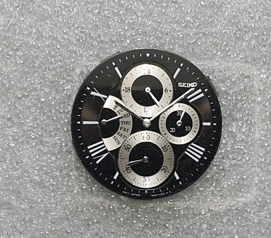 Seiko Chronograph 7T92-0RP8 Watch Dial Part Genuine Seiko Dial Part