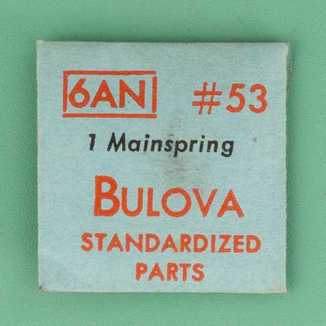 Genuine Bulova Part 53 Mainspring 6AN NOS 0110
