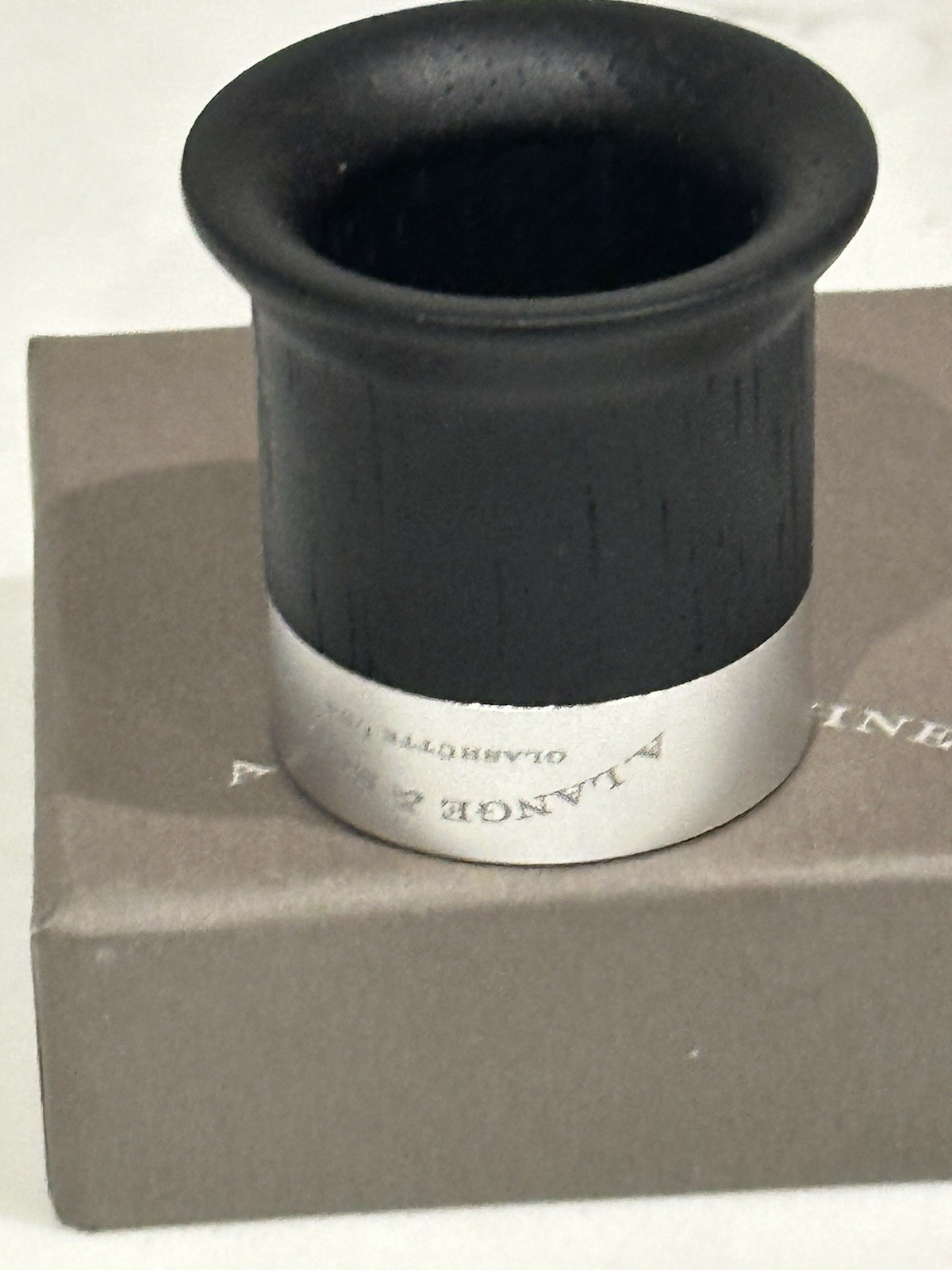 A Lange & Sohne Black Wood Watchmaker Jewelers Magnifying Eye Glass Watch Loupe